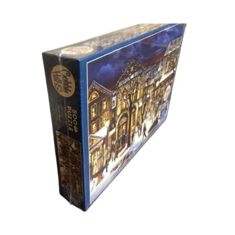 Jigsaw Puzzle COBBLE HILL 'TIS THE SEASON' Christmas Shopping  500 Piece NEW - Picture 3 of 4